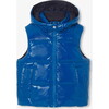 Reversible Sleeveless Puffer Jacket For Boys Navy Blue - Coats - 1 - thumbnail