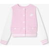 Girl Varsity Cardigan White/Pink - Cardigans - 1 - thumbnail