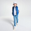 Reversible Sleeveless Puffer Jacket For Boys Navy Blue - Coats - 2 - thumbnail