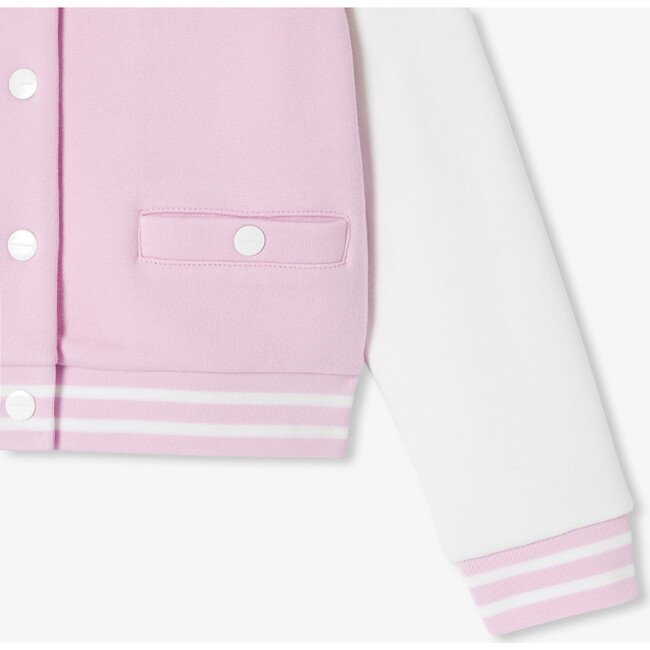 Girl Varsity Cardigan White/Pink - Cardigans - 4