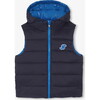 Reversible Sleeveless Puffer Jacket For Boys Navy Blue - Coats - 5 - thumbnail
