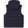 Reversible Sleeveless Puffer Jacket For Boys Navy Blue - Coats - 7 - thumbnail