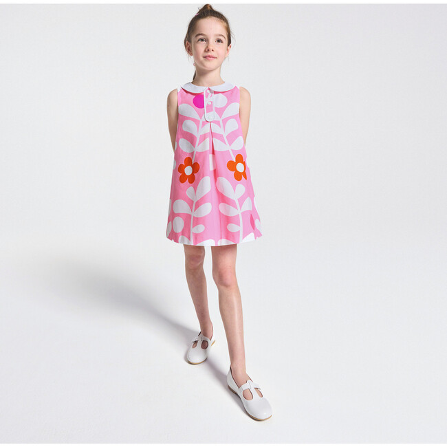 Girl Sleeveless Dress Pink/Multicolour - Dresses - 2