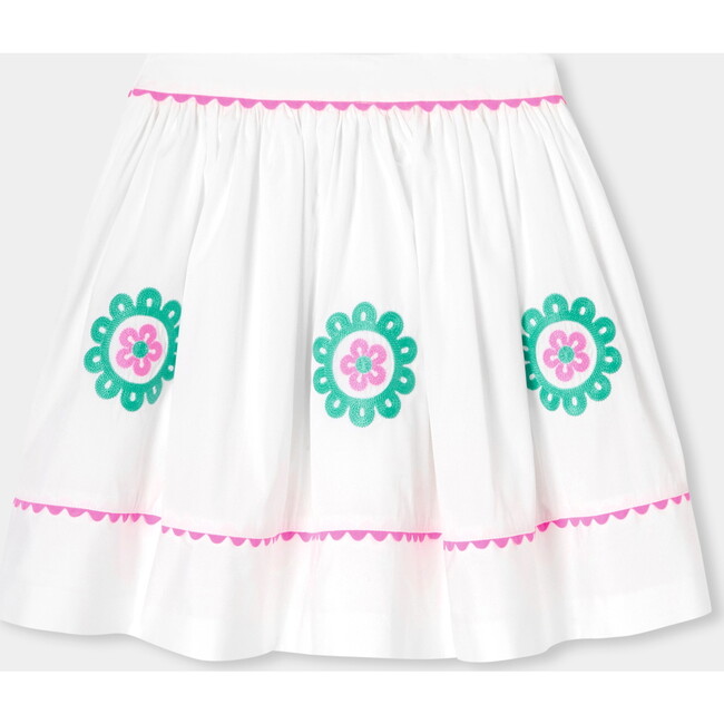 Girl Poplin Skirt White/Multicolour - Skirts - 2