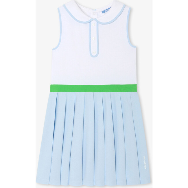 Girl Polo Dress White/Blue - Dresses - 1