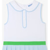 Girl Polo Dress White/Blue - Dresses - 3 - thumbnail