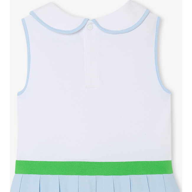 Girl Polo Dress White/Blue - Dresses - 4