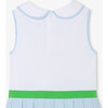 Girl Polo Dress White/Blue - Dresses - 4 - thumbnail