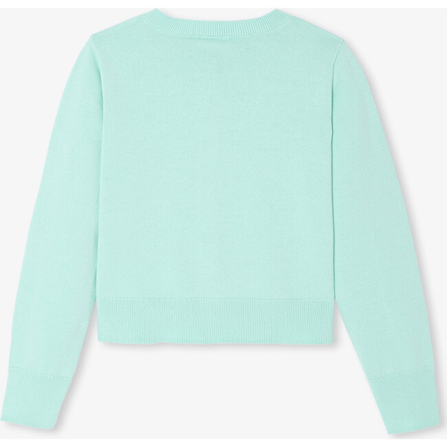 Girl Jersey Cardigan Aqua - Cardigans - 2