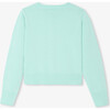 Girl Jersey Cardigan Aqua - Cardigans - 2