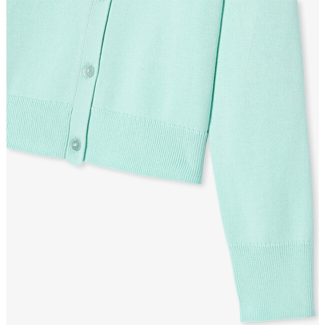 Girl Jersey Cardigan Aqua - Cardigans - 4
