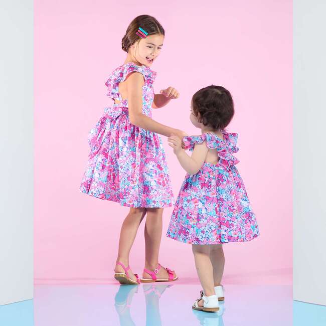 Girl Halter Dress Blue/Multicolour - Dresses - 2