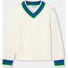 Children's Cable/Knit Sweater Soft White - Sweaters - 1 - thumbnail