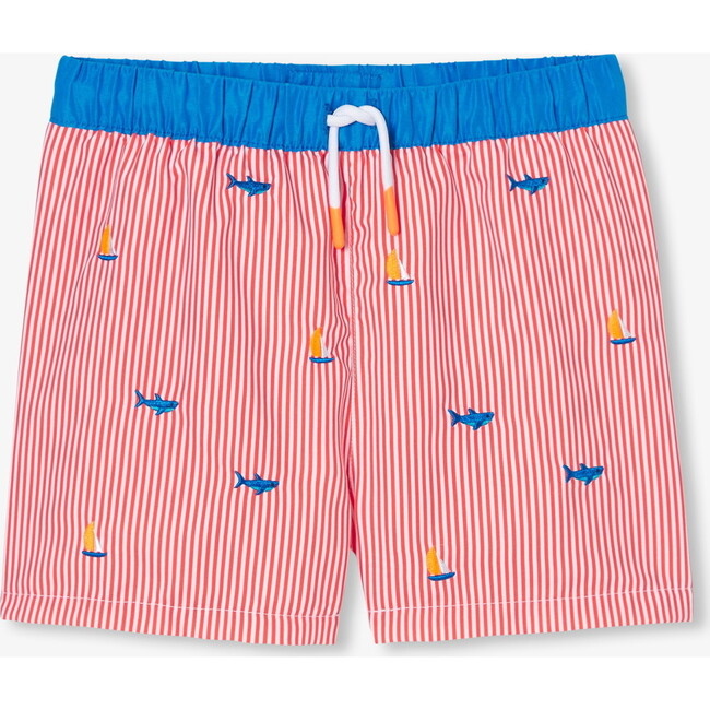 Boy's Swim Shorts Orange/Multicolour - Swim Trunks - 1