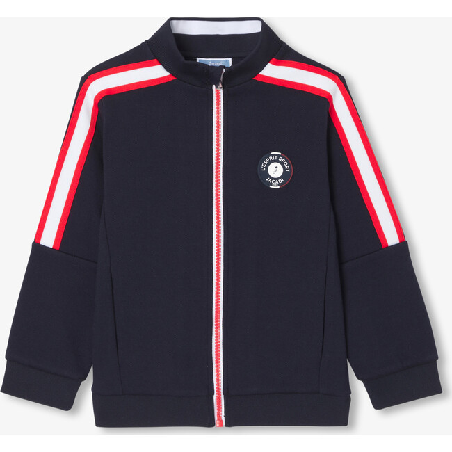 Boy's Zipped Cardigan Navy - Cardigans - 1