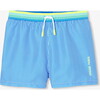 Boy's Swim Shorts Blue/White - Swim Trunks - 1 - thumbnail