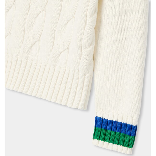 Children's Cable/Knit Sweater Soft White - Sweaters - 4