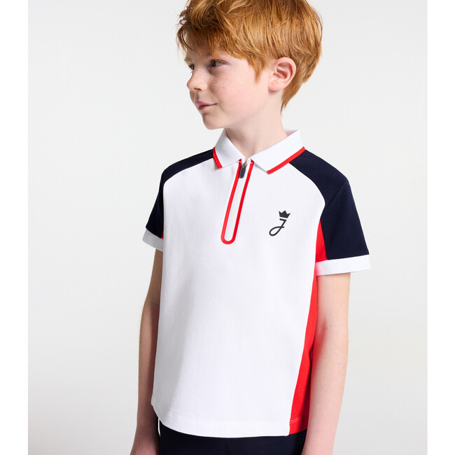 Boy's Polo Shirt White/Red - Polo Shirts - 2
