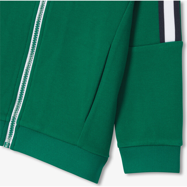 Boy's Zipped Cardigan Dark Green - Cardigans - 4