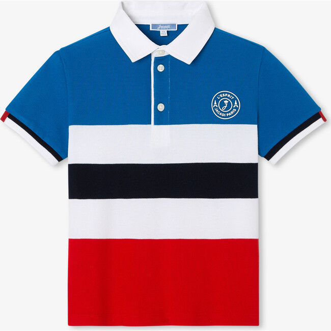 Boy's Polo Shirt, Short Sleeves White/Red - Polo Shirts - 1