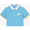 Boy's Polo Shirt In Cotton Piqué Light Blue - Polo Shirts - 3