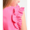 Girl Taffeta Top Neon Pink - Blouses - 3 - thumbnail