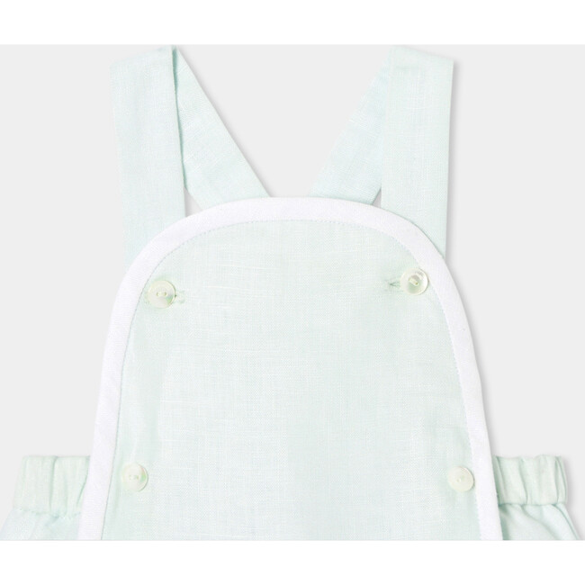 Baby Linen Romper Light Almond Green - Rompers - 3