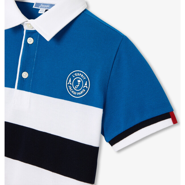 Boy's Polo Shirt, Short Sleeves White/Red - Polo Shirts - 4