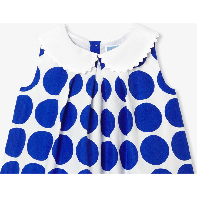 Baby Girl Sleeveless Dress White/Blue - Dresses - 3