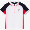Boy's Polo Shirt, Short Sleeves White/Red - Polo Shirts - 5 - thumbnail