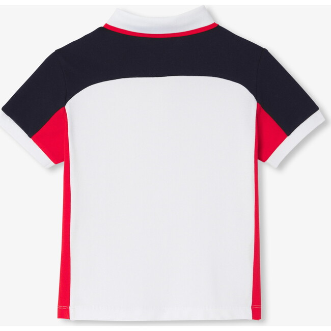 Boy's Polo Shirt, Short Sleeves White/Red - Polo Shirts - 6