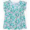 Girl Blouse In Liberty Fabric Turquoise/Multicolour - Blouses - 1 - thumbnail