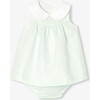 Baby Girl Linen Dress Light Almond Green - Dresses - 1 - thumbnail