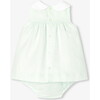 Baby Girl Linen Dress Light Almond Green - Dresses - 2 - thumbnail