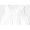 Baby Girl Linen Romper  White - Rompers - 3