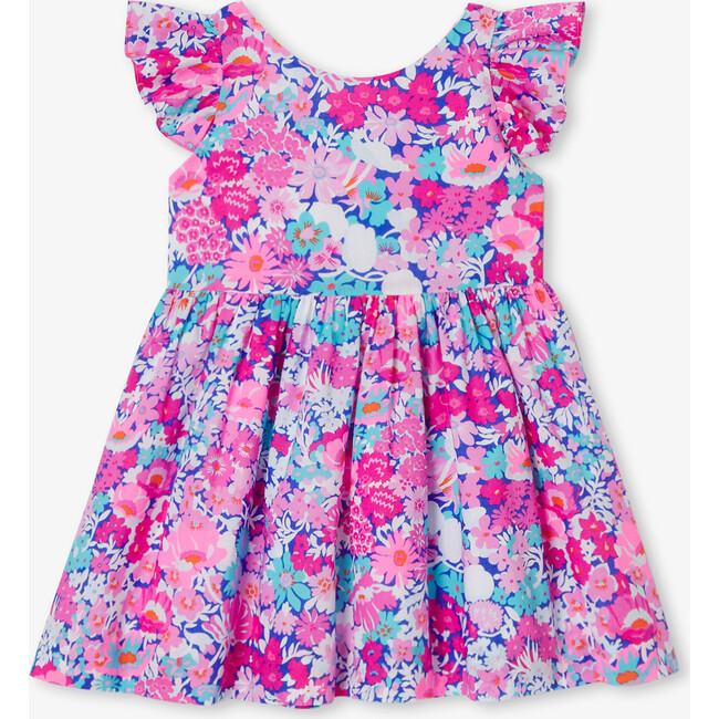 Baby Girl Dress In Liberty Fabric Blue Multicolour - Dresses - 1