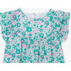 Girl Blouse In Liberty Fabric Turquoise/Multicolour - Blouses - 3 - thumbnail