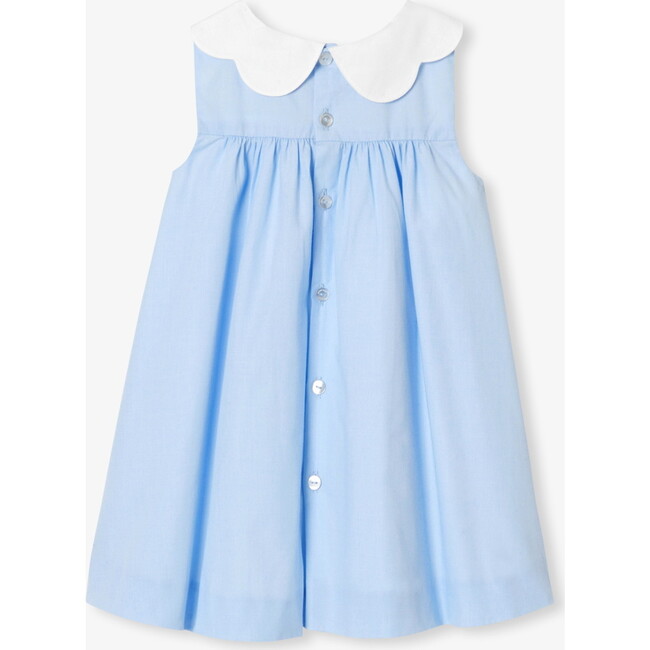 Baby Girl Dress In Fil À Fil Blue/White - Dresses - 2