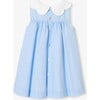Baby Girl Dress In Fil À Fil Blue/White - Dresses - 2 - thumbnail