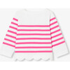 Baby Girl Breton Tee White/Pink - T-Shirts - 2 - thumbnail