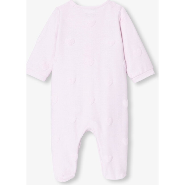 Baby Girl  Jersey Pajamas With A Heart Pattern  Pale Pink - Pajamas - 2