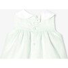 Baby Girl Linen Dress Light Almond Green - Dresses - 4 - thumbnail