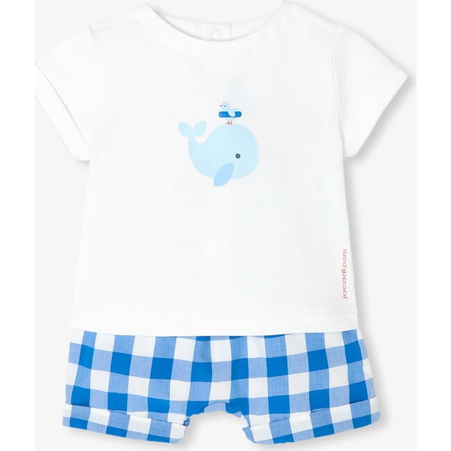 Baby Boy Shorts Set White/Blue - Mixed Apparel Set - 1