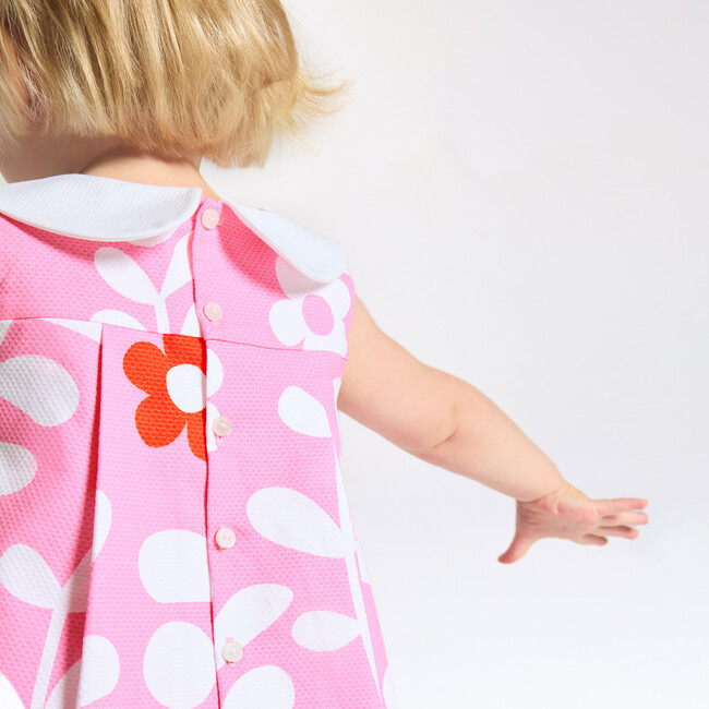 Baby Girl Dress With Plant Motif Pink/Multicolour - Dresses - 4