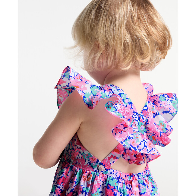 Baby Girl Dress In Liberty Fabric Blue Multicolour - Dresses - 3