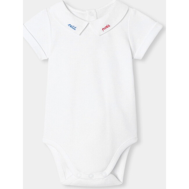 Baby Boy Short Sleeve Bodysuit White - Onesies - 1