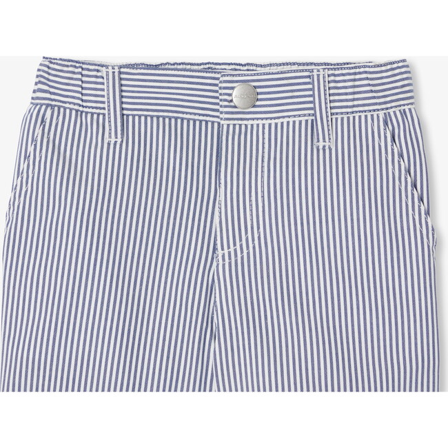 Baby Boy Striped Shorts White/Blue - Shorts - 3