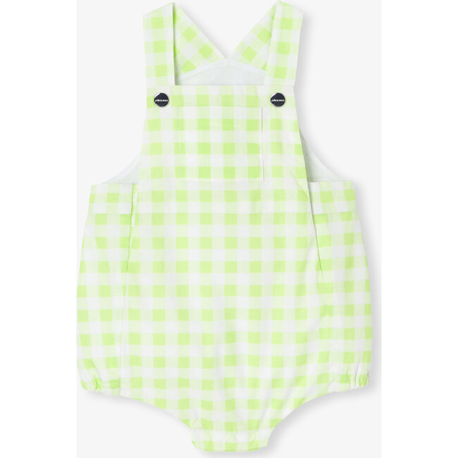 Baby Boy Gingham Romper White/Green - Rompers - 1
