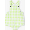 Baby Boy Gingham Romper White/Green - Rompers - 1 - thumbnail