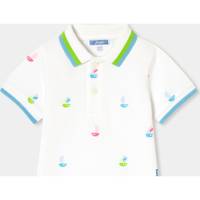 Baby Boy Short Sleeve Polo Shirt White - Polo Shirts - 3